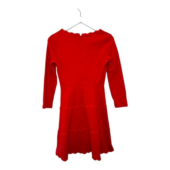 Kate Spade Red Scallop Ponte Fit & Flare Dress Size 0 - Picture 7 of 9